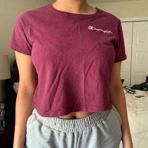 champion crop t shirt